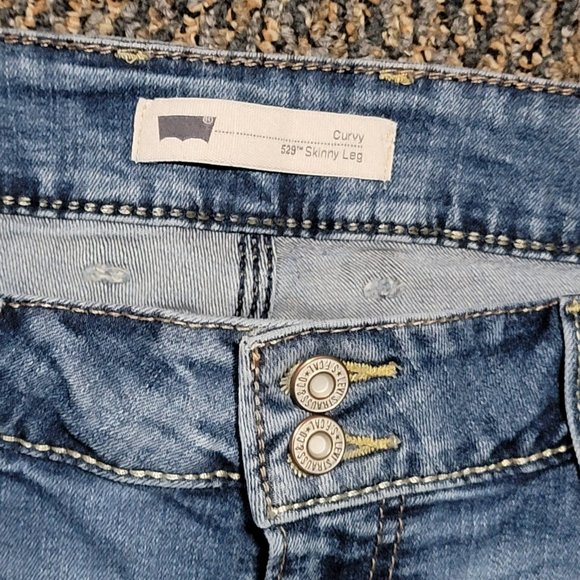 Levi's 529 Curvy Skinny Leg Size 16 Mom Jeans - Picture 10 of 16